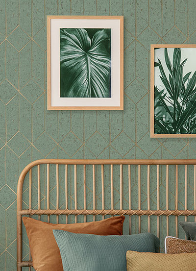 product image for Hayden Mint Concrete Trellis Wallpaper from Fusion Advantage Collection by Brewster 23