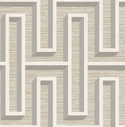 product image of Henley Taupe Geometric Grasscloth Wallpaper from Fusion Advantage Collection by Brewster 583