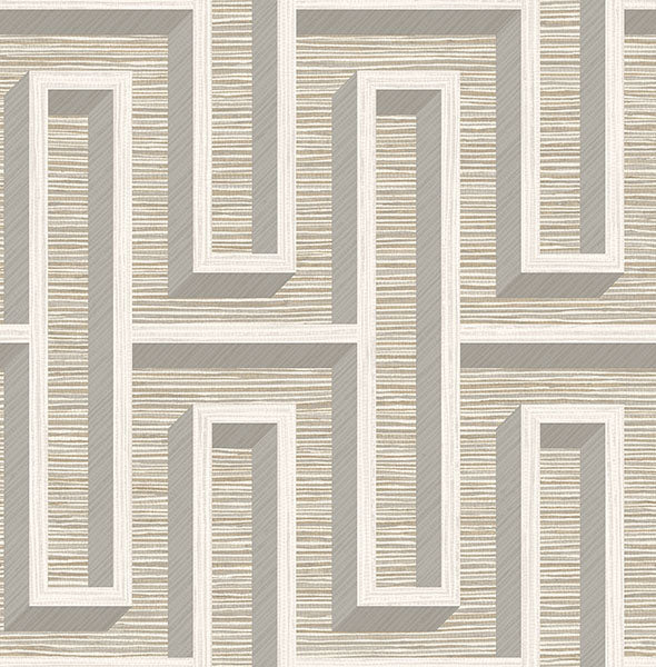 media image for Henley Taupe Geometric Grasscloth Wallpaper from Fusion Advantage Collection by Brewster 22