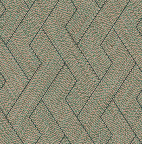 media image for Ember Copper Geometric Basketweave Wallpaper from Fusion Advantage Collection by Brewster 284