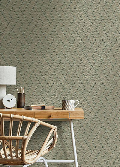 product image for Ember Copper Geometric Basketweave Wallpaper from Fusion Advantage Collection by Brewster 28