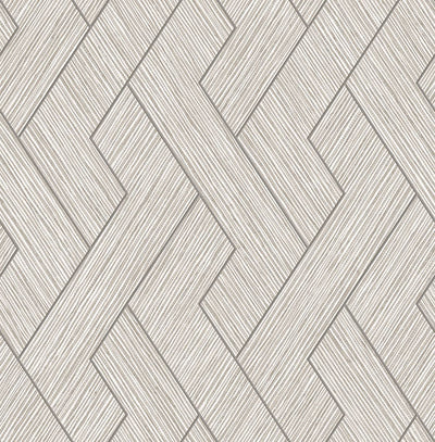 product image of Ember Light Grey Geometric Basketweave Wallpaper from Fusion Advantage Collection by Brewster 551