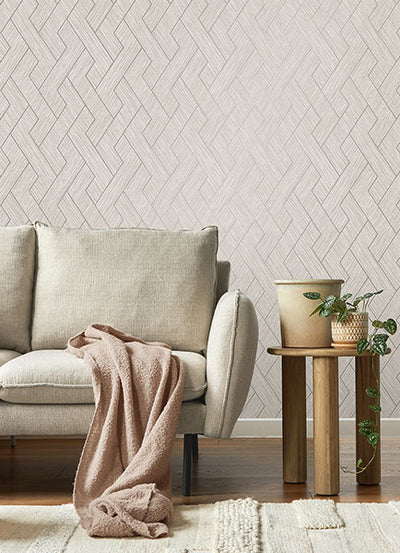 product image for Ember Light Grey Geometric Basketweave Wallpaper from Fusion Advantage Collection by Brewster 88