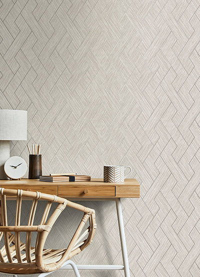 product image for Ember Light Grey Geometric Basketweave Wallpaper from Fusion Advantage Collection by Brewster 29