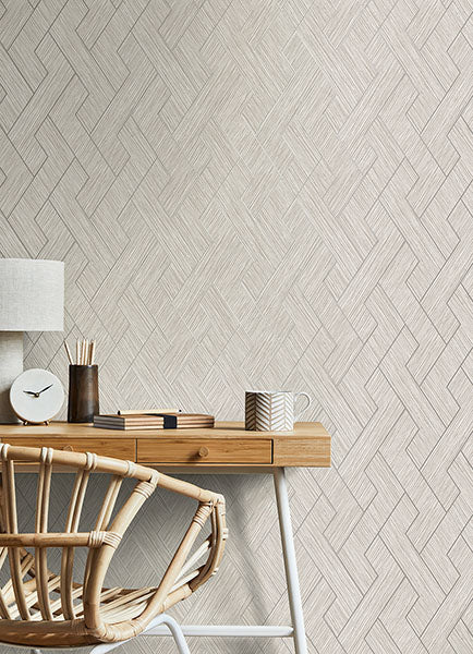 media image for Ember Light Grey Geometric Basketweave Wallpaper from Fusion Advantage Collection by Brewster 26