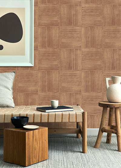 product image for Jasper Rust Block Texture Wallpaper from Fusion Advantage Collection by Brewster 76