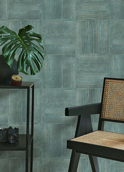 product image for Jasper Teal Block Texture Wallpaper from Fusion Advantage Collection by Brewster 10