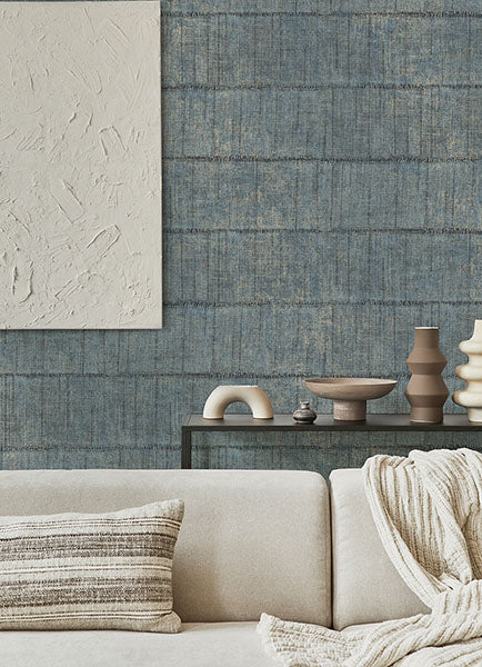 media image for Blake Denim Texture Stripe Wallpaper from Fusion Advantage Collection by Brewster 24