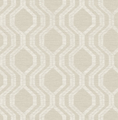 product image of Burton Neutral Modern Ogee Wallpaper 586