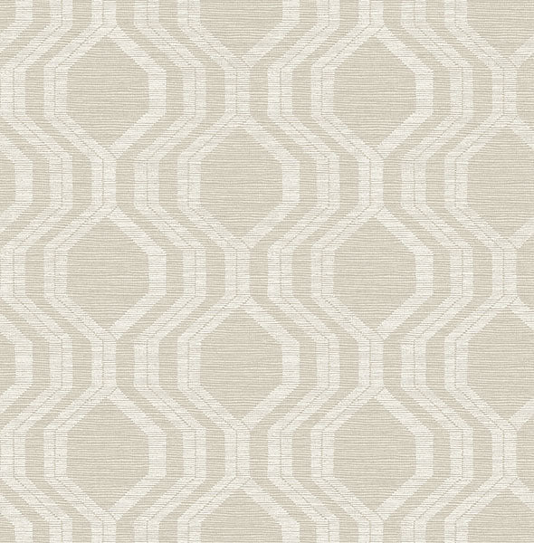 media image for Burton Neutral Modern Ogee Wallpaper 250