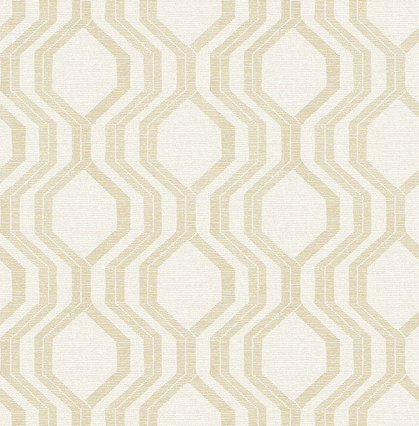 media image for Burton Gold Modern Ogee Wallpaper 260