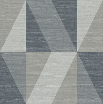 product image for Winslow Slate Geometric Faux Grasscloth Wallpaper 81