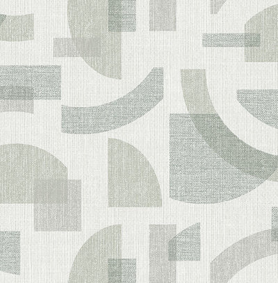 product image of Sample Fulton Sea Green Shapes Wallpaper 582