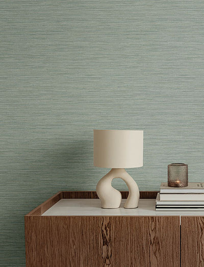 product image for Sheehan Sea Green Faux Grasscloth Wallpaper 27