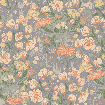 product image for Hava Coral Meadow Flowers Wallpaper 4