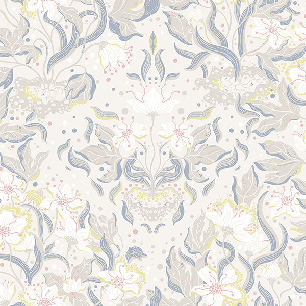 media image for Lisa Bone Floral Damask Wallpaper 278