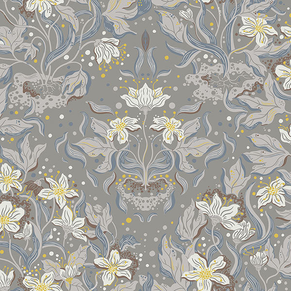 media image for Lisa Stone Floral Damask Wallpaper 215