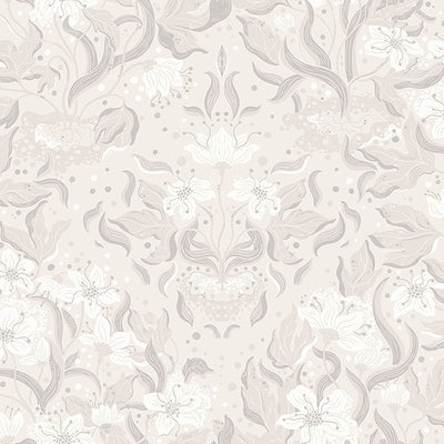 product image of Lisa Grey Floral Damask Wallpaper 578