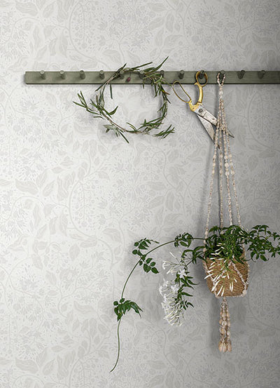 product image for Turi Light Grey Twining Vines Wallpaper 71