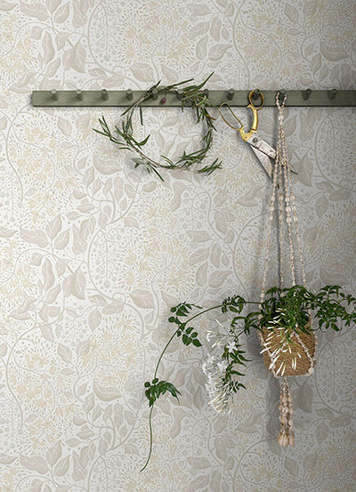 product image for Turi Khaki Twining Vines Wallpaper 73