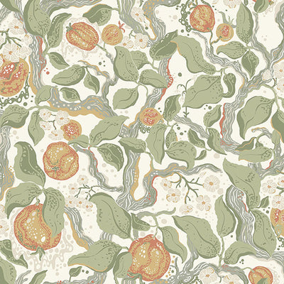 product image for Kort Green Fruit and Floral Wallpaper 45