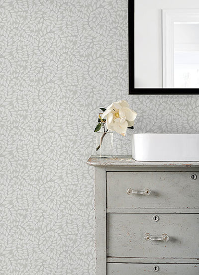 product image for Lindlöv Grey Leafy Vines Wallpaper 55