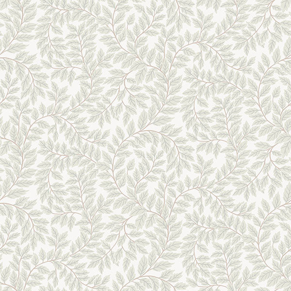 media image for Lindlöv Light Grey Leafy Vines Wallpaper 256