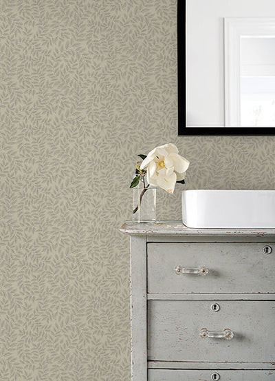 product image for Lindlöv Taupe Leafy Vines Wallpaper 77