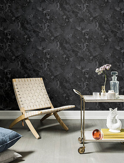 product image for Grandin Black Marbled Wallpaper 81