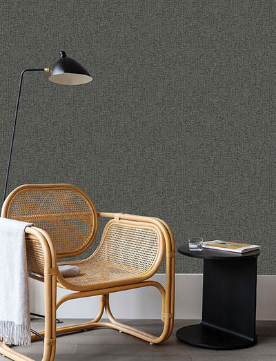 product image for Larimore Charcoal Faux Fabric Wallpaper 9