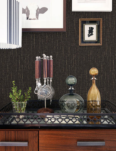 product image for Sanburn Brown Metallic Linen Wallpaper 65