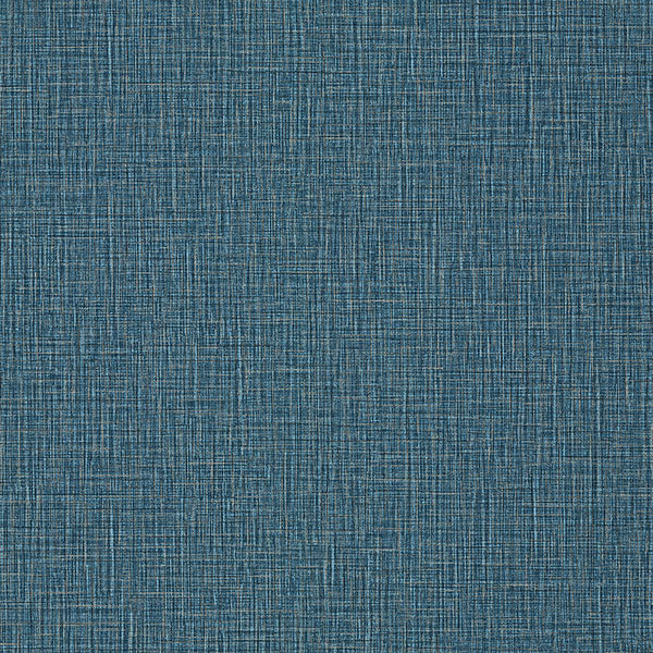 media image for Sample Eagen Blue Linen Weave Wallpaper 231