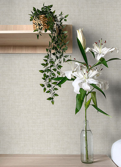 product image for Tuckernuck Neutral Faux Linen Wallpaper 66