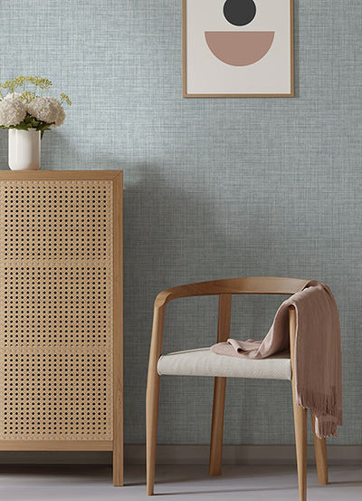 product image for Tuckernuck Slate Faux Linen Wallpaper 37