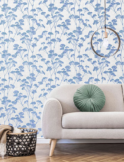 product image for Sprig Blue Trail Wallpaper 6