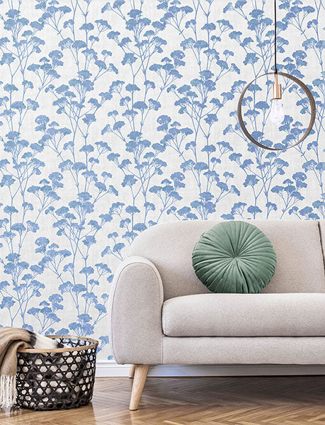 media image for Sprig Blue Trail Wallpaper 236