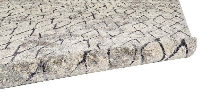 media image for Kiba Ivory and Gray Rug by BD Fine Roll Image 1 299