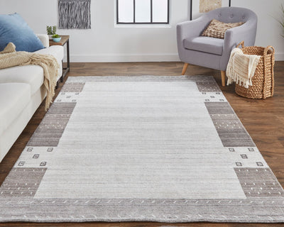 product image for Yurie Hand Knotted Light Gray and Opal Rug by BD Fine Roomscene Image 1 43