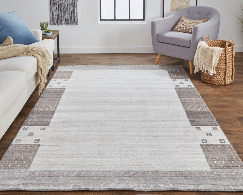 media image for Yurie Hand Knotted Light Gray and Opal Rug by BD Fine Roomscene Image 1 239