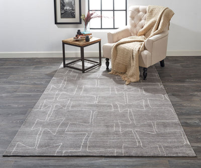 product image for Miska Hand Woven Gray and Ivory Rug by BD Fine Roomscene Image 1 82