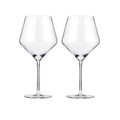 product image for angled crystal burgundy glasses 1 22