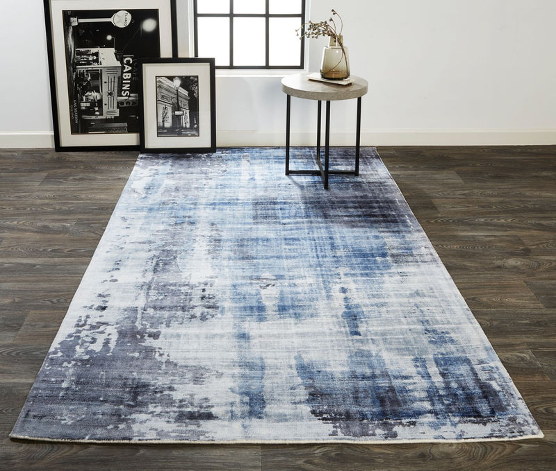 media image for Cashel Hand Woven Misty Blue Rug by BD Fine Roomscene Image 1 226