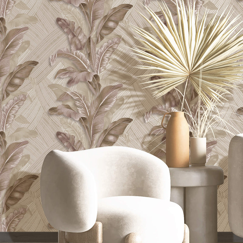 media image for Palma Beige/Pink Wallpaper from Stratum Collection by Galerie Wallcoverings 268