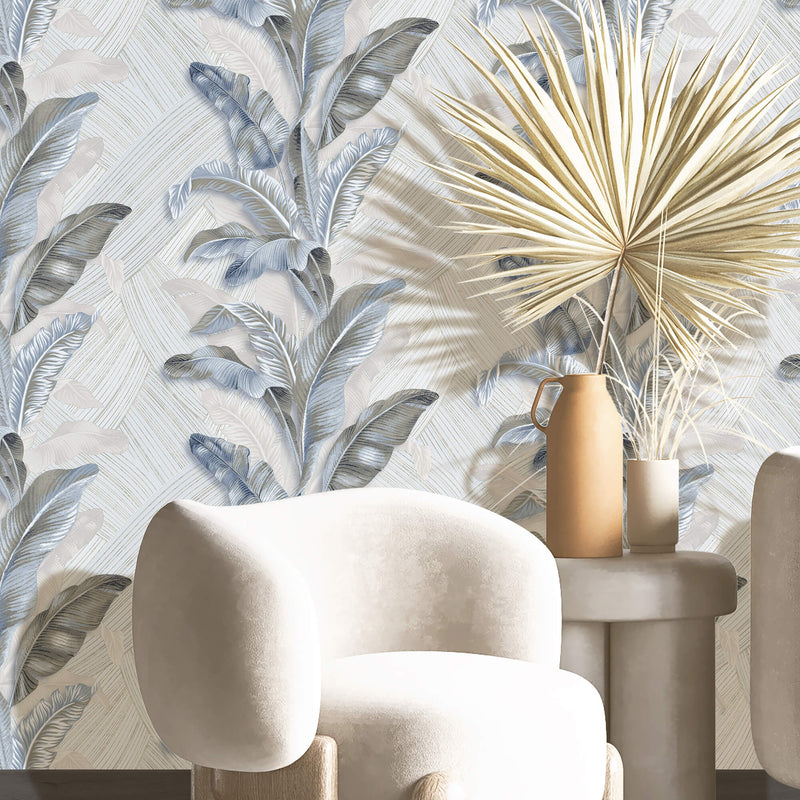 media image for Palma Ligjt Blue Wallpaper from Stratum Collection by Galerie Wallcoverings 282