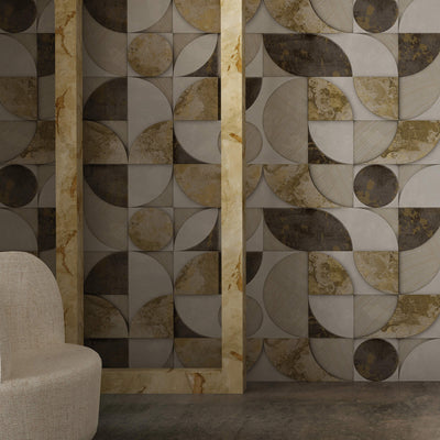 product image for Geometrico Brown/Gold Wallpaper from Stratum Collection by Galerie Wallcoverings 91