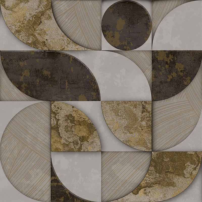 media image for Geometrico Brown/Gold Wallpaper from Stratum Collection by Galerie Wallcoverings 23