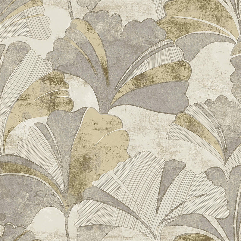 media image for Ginko Grey/Gold Wallpaper from Stratum Collection by Galerie Wallcoverings 216