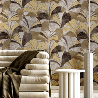 product image for Ginko Grey/Brown Wallpaper from Stratum Collection by Galerie Wallcoverings 64