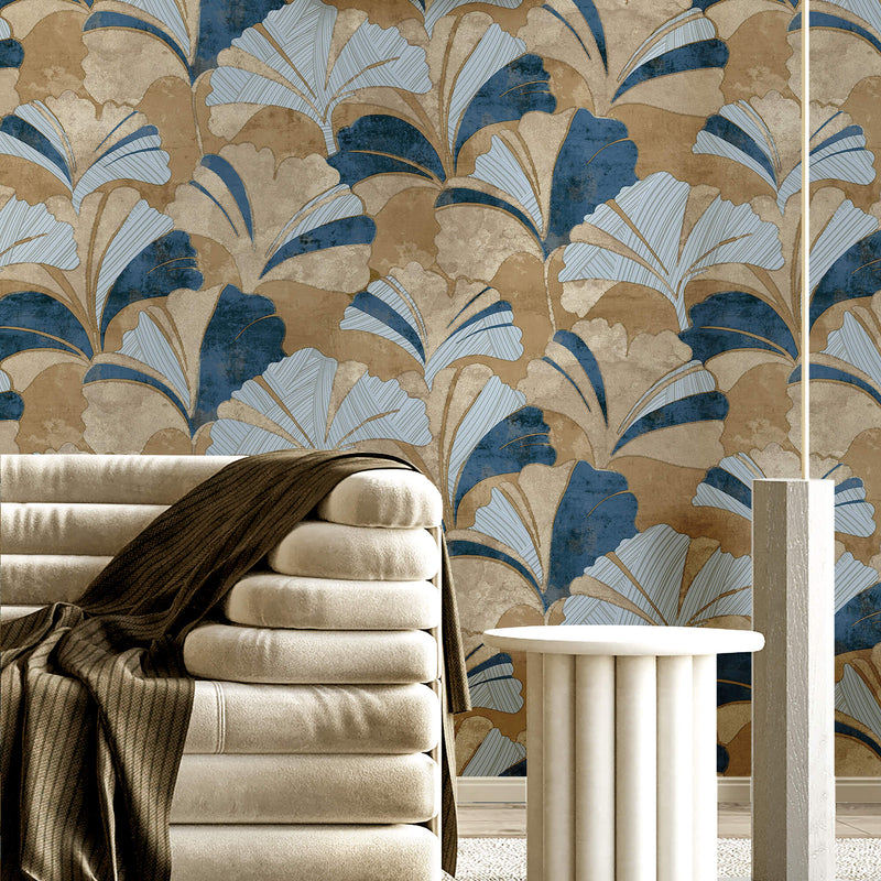 media image for Ginko Blue Wallpaper from Stratum Collection by Galerie Wallcoverings 26