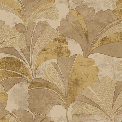 product image of sample ginko gold brown wallpaper from stratum collection by galerie wallcoverings 1 591